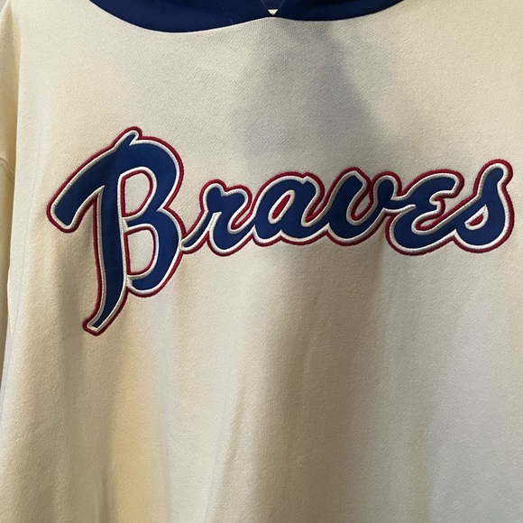 Atlanta Braves NWT Baseball Trifecta Shortstop Pullover Hoodie ‘47 Brand Men 2XL - Picture 5 of 11